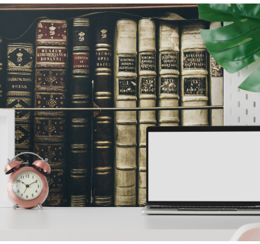 Vintage bookcase mural - TenStickers
