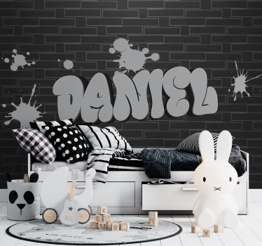 Custom Name Wall Graffiti For Teenage Bedroom - TenStickers