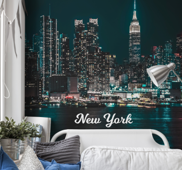 Wall mural customizable city name mural wallpaper - TenStickers