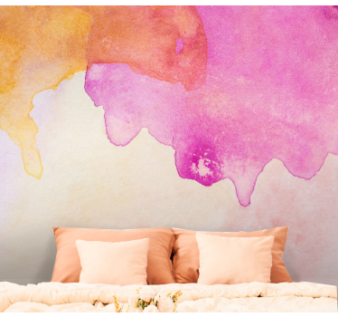 Watercolor aquarela splash abstract mural - TenStickers