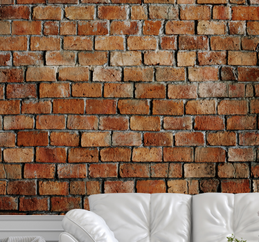 Weathered brick brink mural - TenStickers