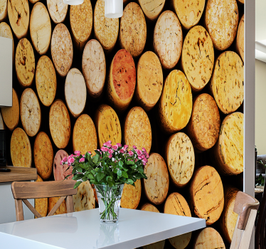 Wine corks vintage mural - TenStickers