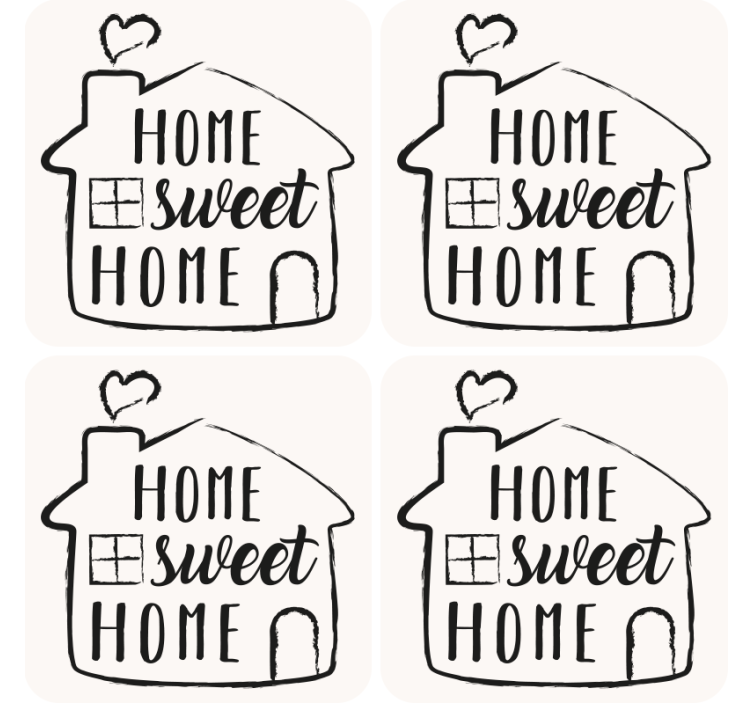 Text coasters for a cozy home vibe - TenStickers