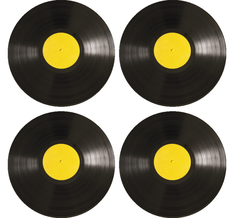 Vinyl disc record vintage coasters - TenStickers