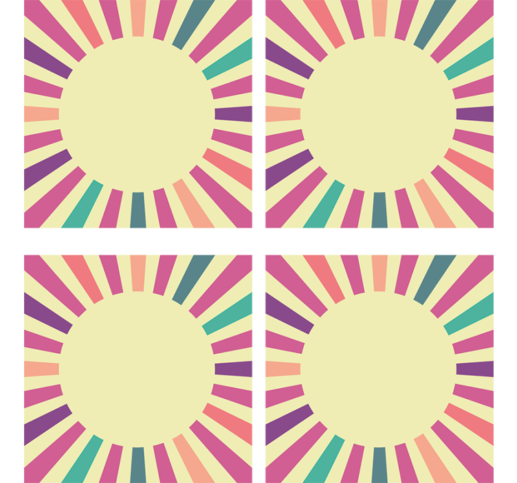 Modern coasters with geometric circle design - TenStickers