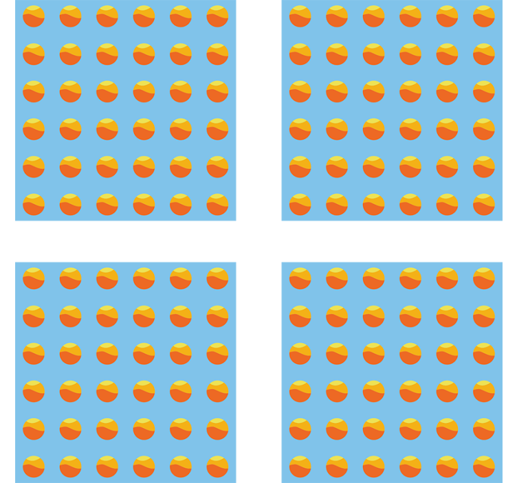 Modern coasters colorful circular design - TenStickers