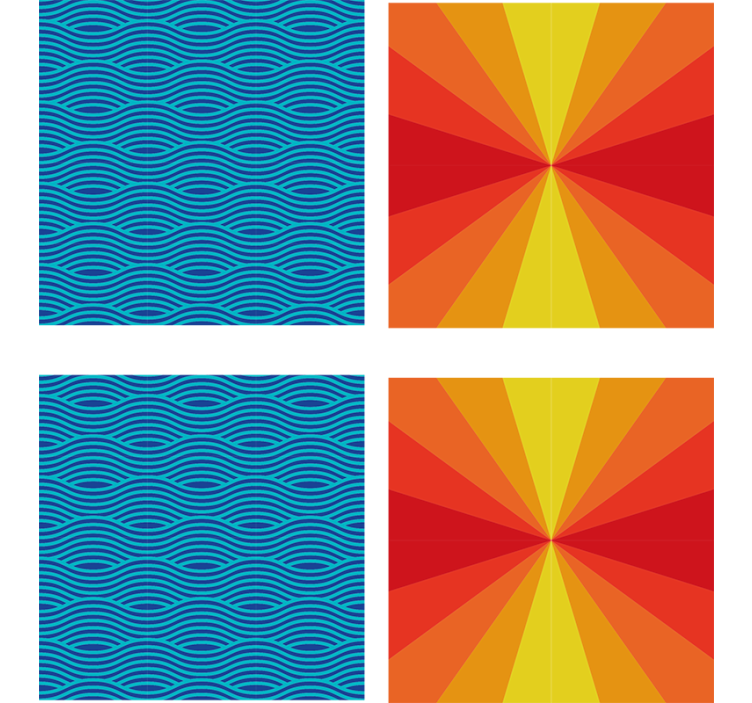 Radiant color burst coasters - TenStickers