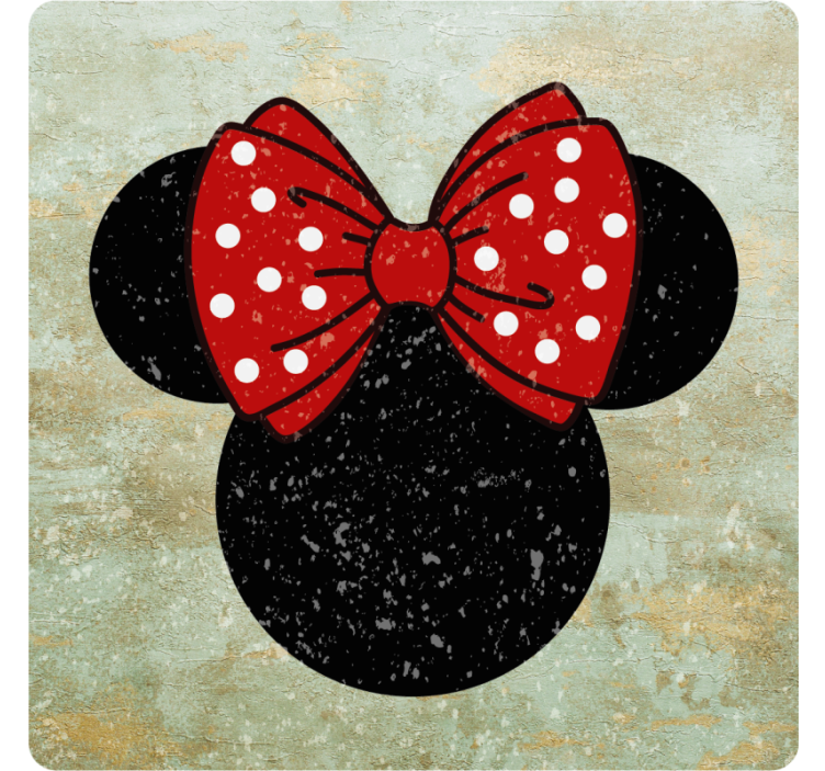 Geek coasters with polka dot bow design - TenStickers