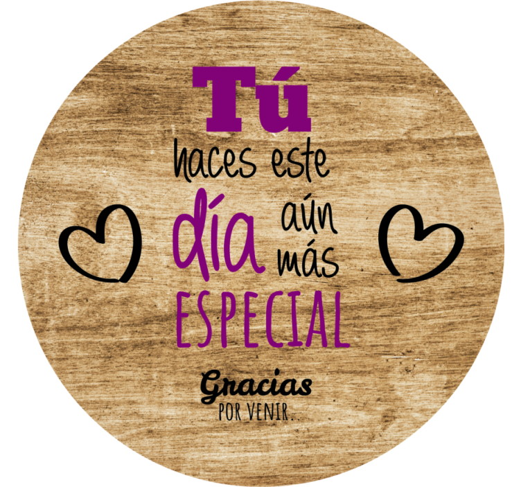 Heartfelt special day message text coasters - TenStickers