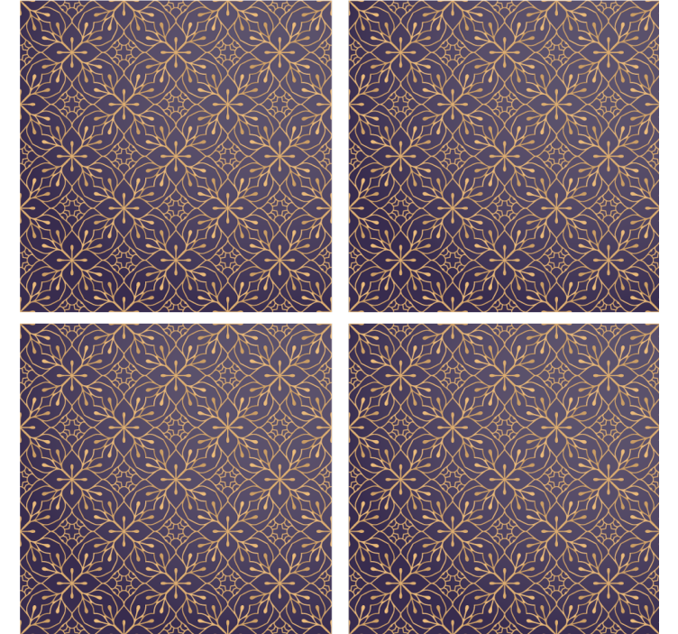 Flower print style coasters - TenStickers