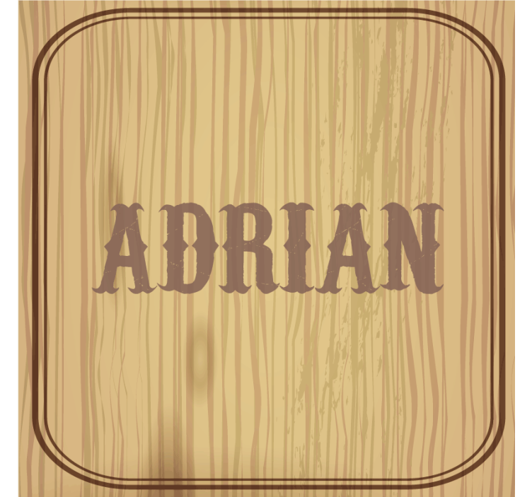 Personalizable coasters with wood grain design - TenStickers