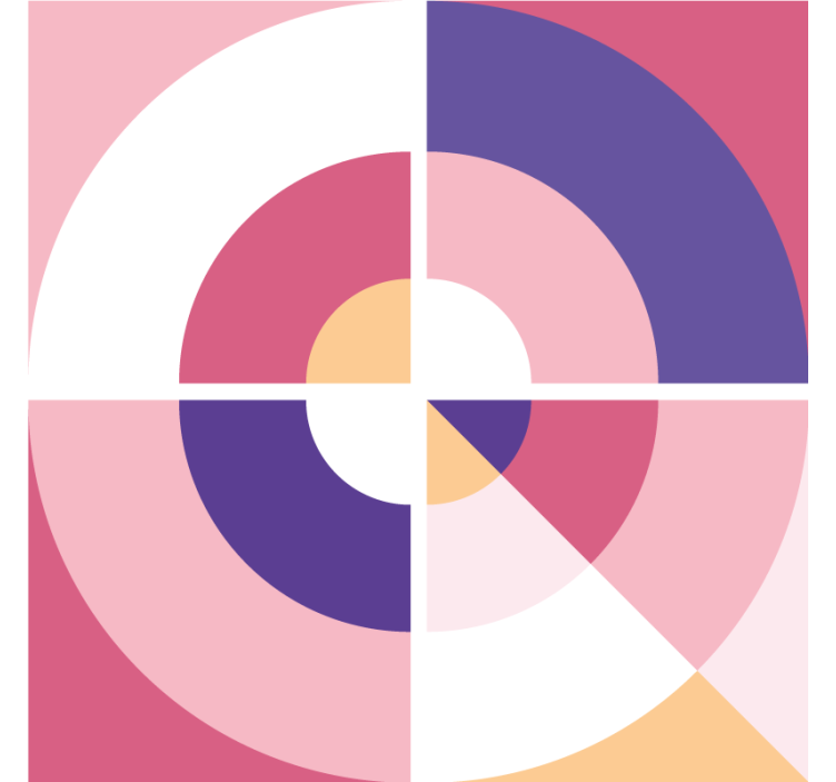 Abstract figures geometric art modern coaster - TenStickers