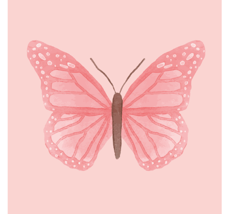 Vintage coasters pink butterfly design - TenStickers