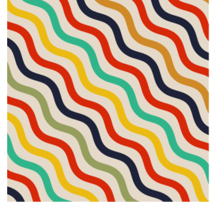 Coasters with colorful wavy pattern - TenStickers