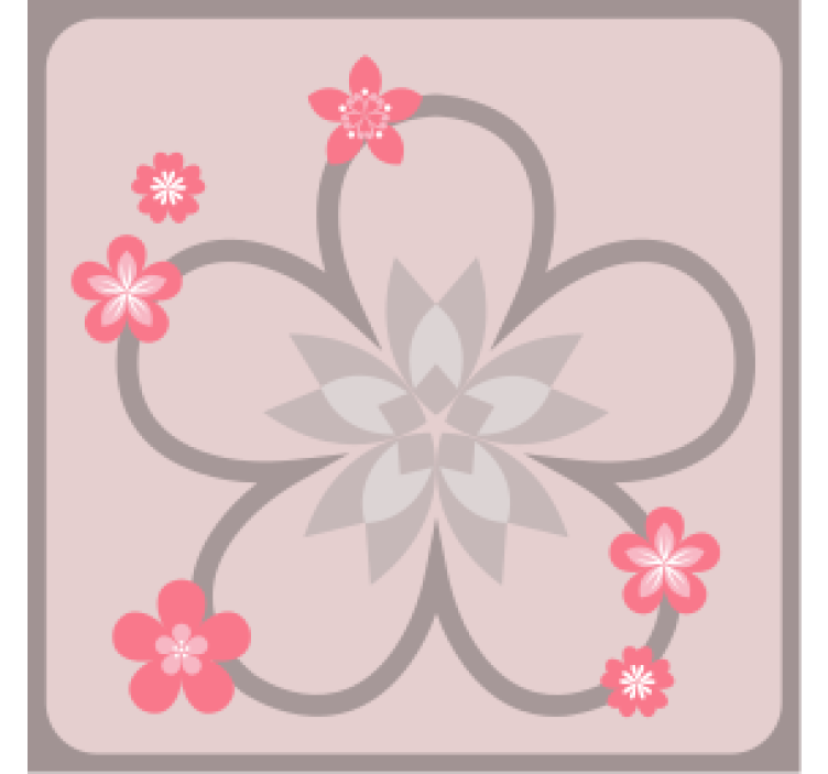 Modern coasters with floral elegant design - TenStickers