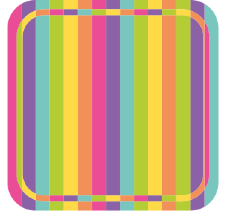 Brightly colored design  modern coaster - TenStickers