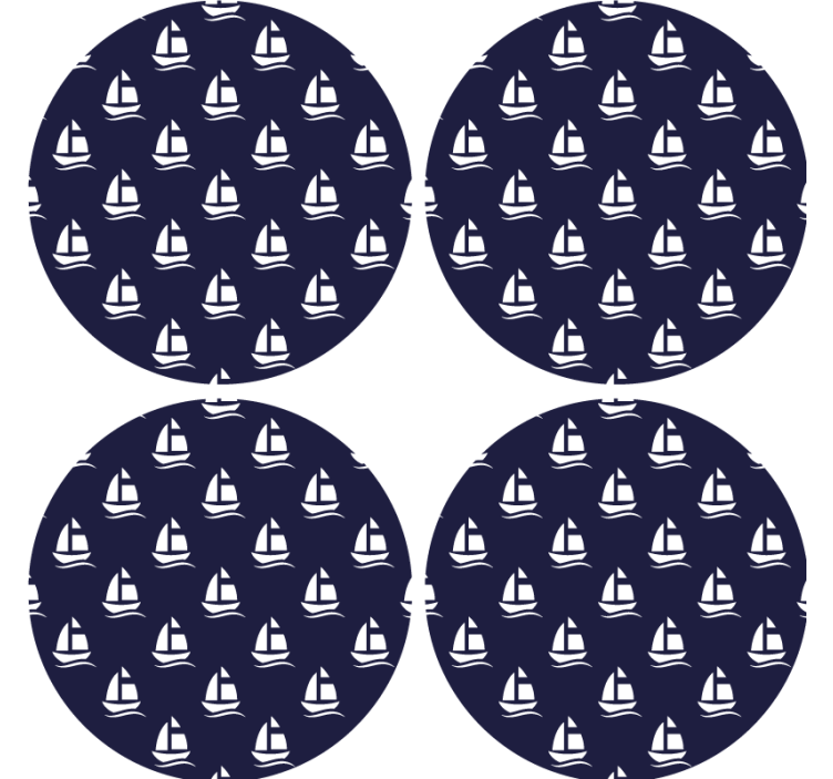 Beer mats nautical sailboat design - TenStickers