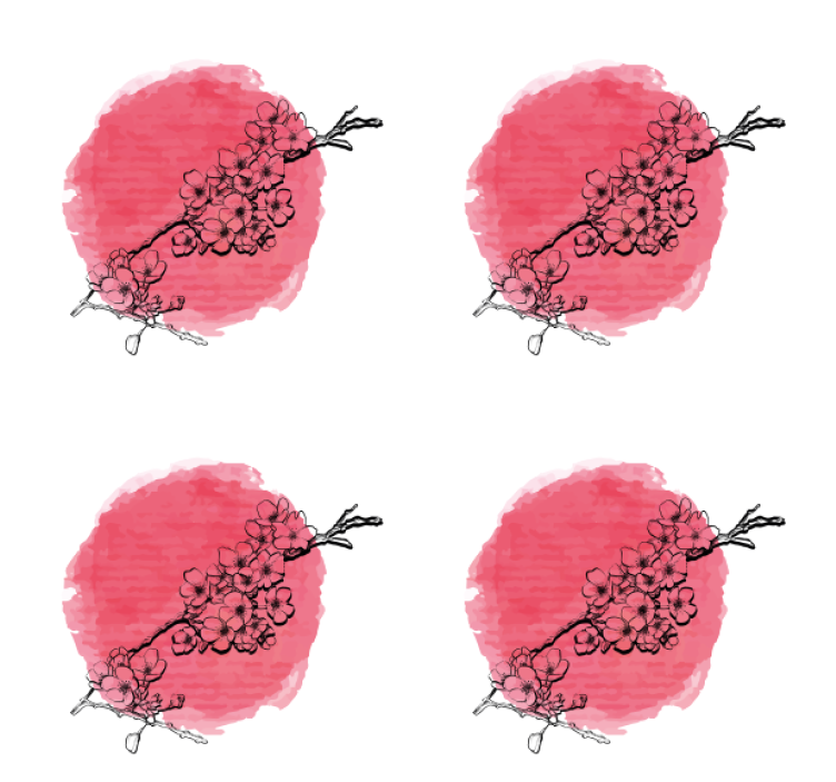 Japanese cherry blossom vintage coaster - TenStickers