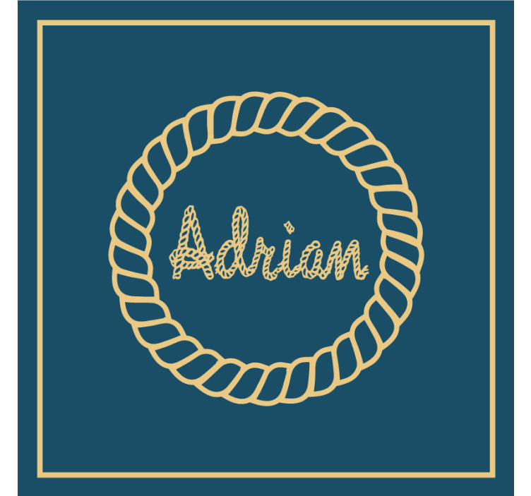 Personalizable coasters rope circle monogram - TenStickers