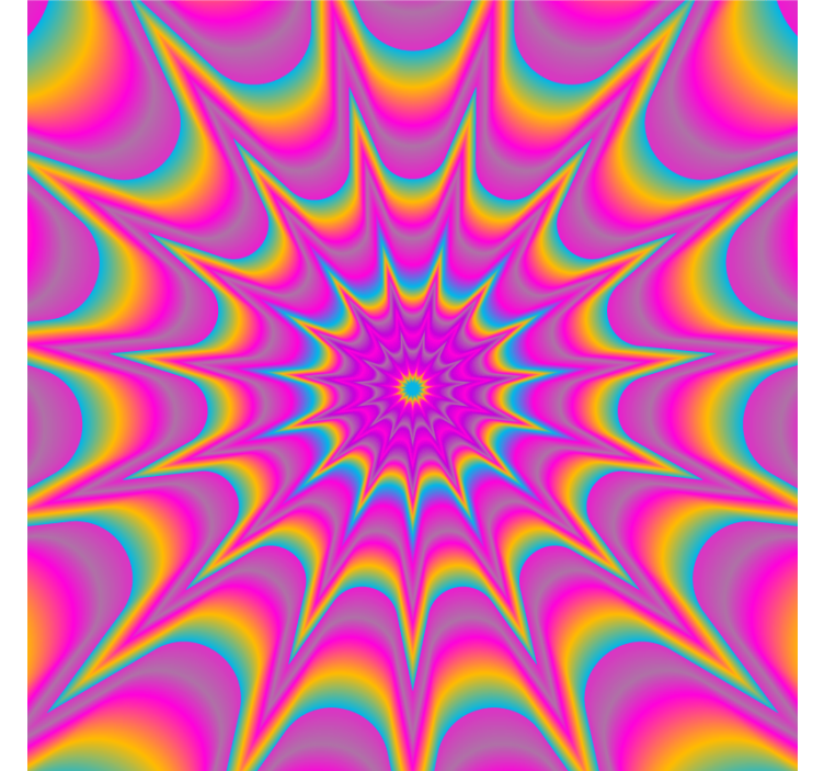 Geek coasters in a vibrant spiral pattern - TenStickers