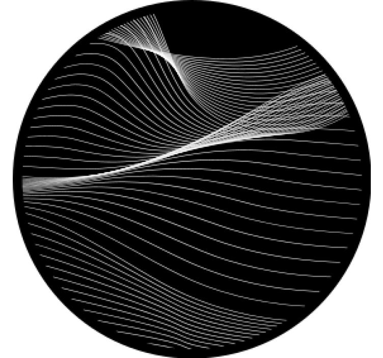 3d abstract black wave modern coaster - TenStickers
