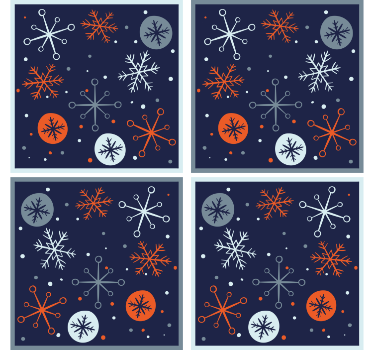 Christmas coasters snowflake pattern design - TenStickers