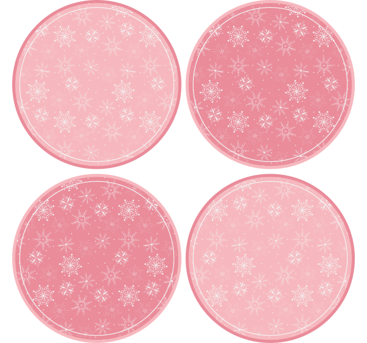 Christmas coasters snowflake pattern set - TenStickers