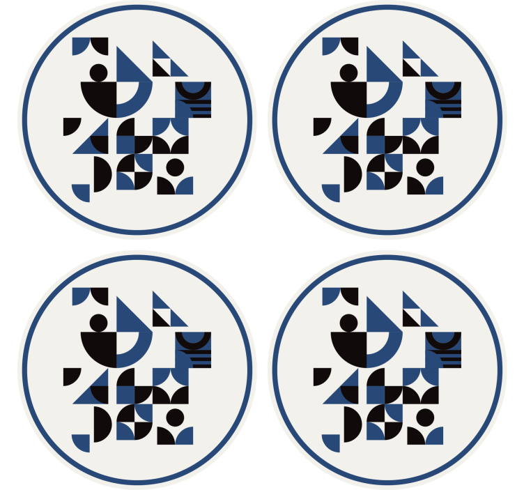 Modern coasters in geometric shape design - TenStickers