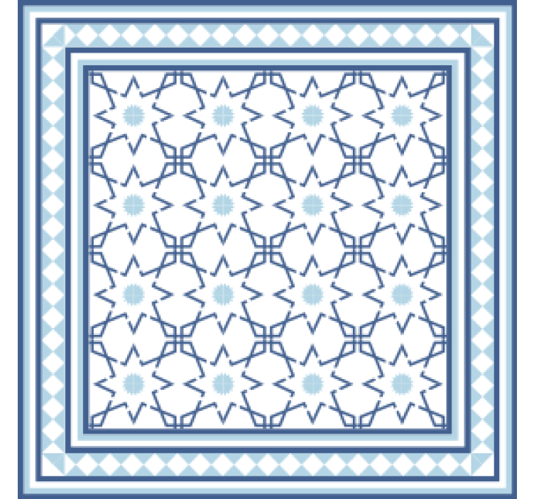 Geometric shape motif coasters - TenStickers