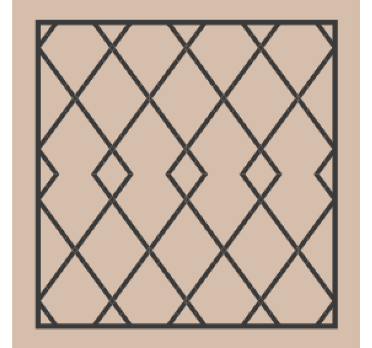 Geometric beige diamond pattern more coasters - TenStickers