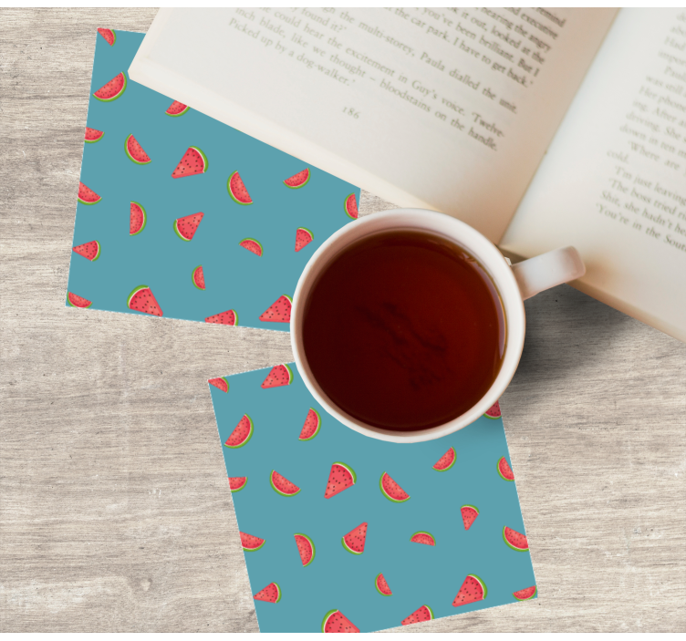 Cute watermelons more coasters - TenStickers