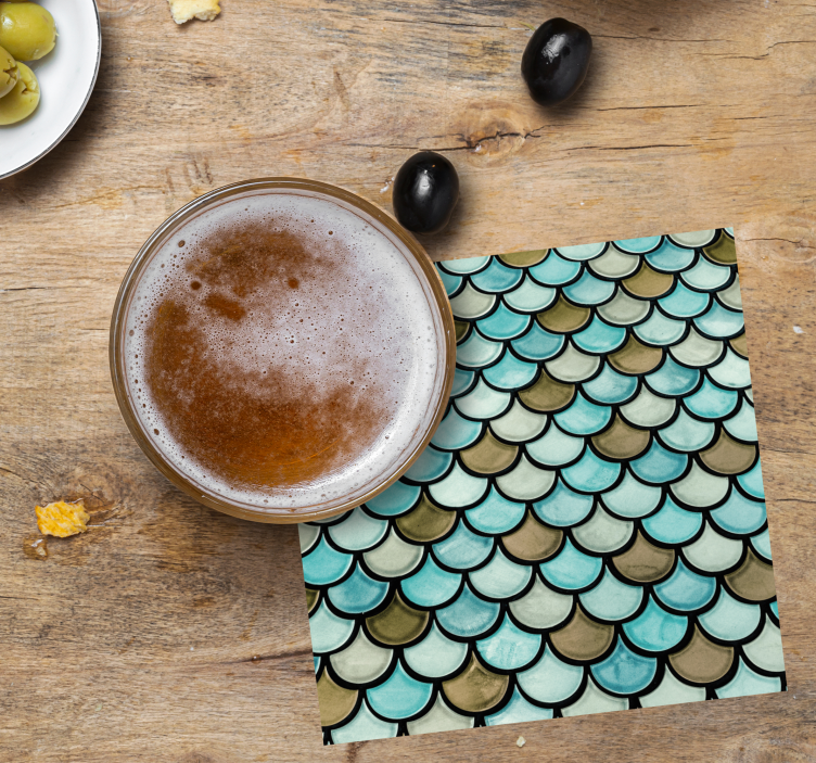Dragon scales texture coaster - TenStickers