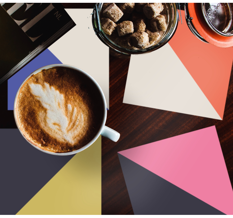 Geometric Multicolor Angles coasters - TenStickers