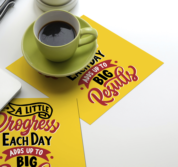 Motivation Quote text coasters - TenStickers