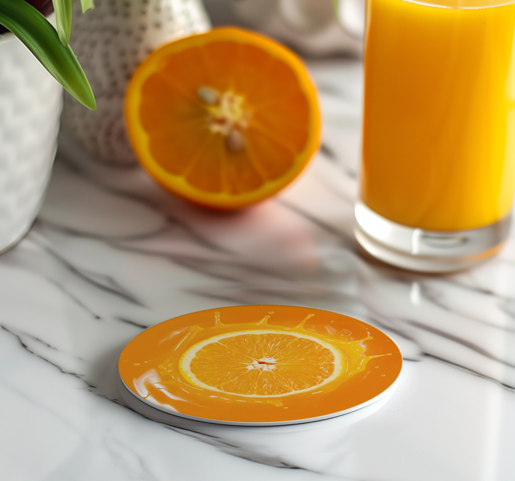 Orange Juice texture coasters - TenStickers