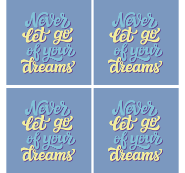 Text coasters inspirational typography art - TenStickers