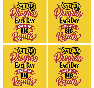 Motivation Quote sayings coasters - TenStickers
