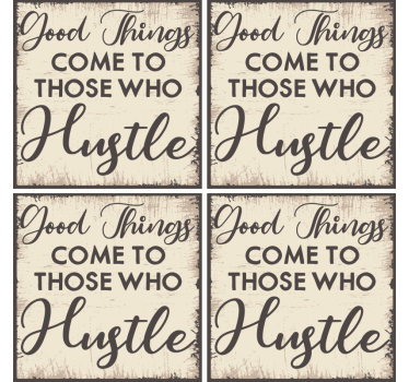 Text coasters inspirational quote design - TenStickers