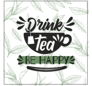 Text coasters tea cup encouragement quotes - TenStickers