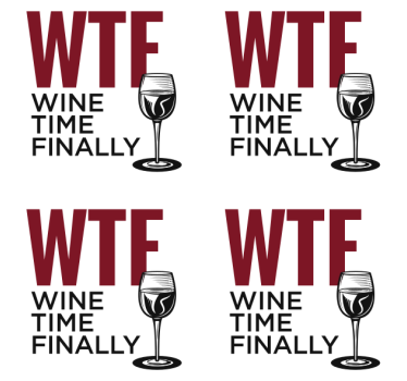 Wine time finally sayings coasters - TenStickers