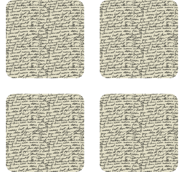 Text coasters with elegant script designs - TenStickers