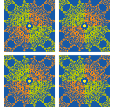 Colorful Mandala Pattern tile coasters - TenStickers