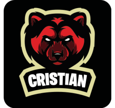 Text coasters bear emblem with name - TenStickers
