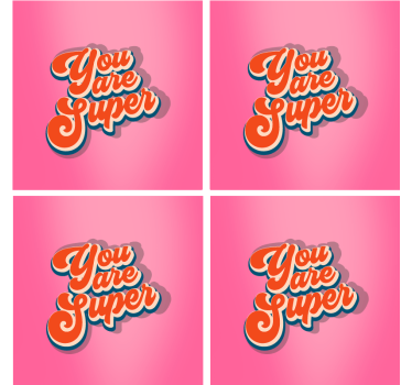 Text coasters with inspirational quote design - TenStickers