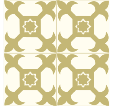Bright elegant tiles pattern tile coaster - TenStickers