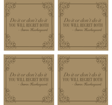 Text coasters sophisticated quote elegance - TenStickers