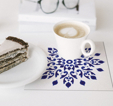 Blue Portuguese round classic tile coaster - TenStickers