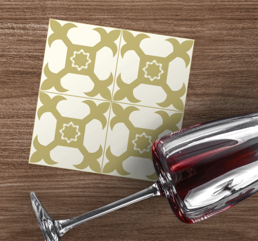 Bright elegant tiles pattern tile coaster - TenStickers