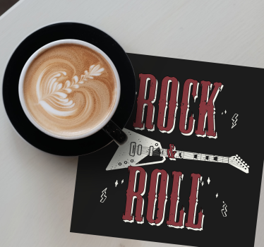 Guitar and music phrase text coasters - TenStickers