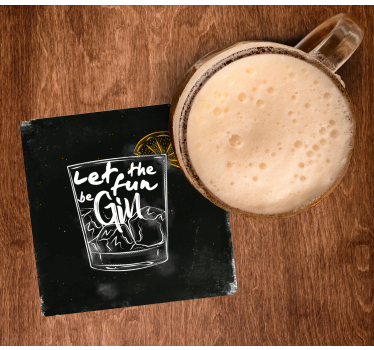 Let the fun begin sayings coasters - TenStickers